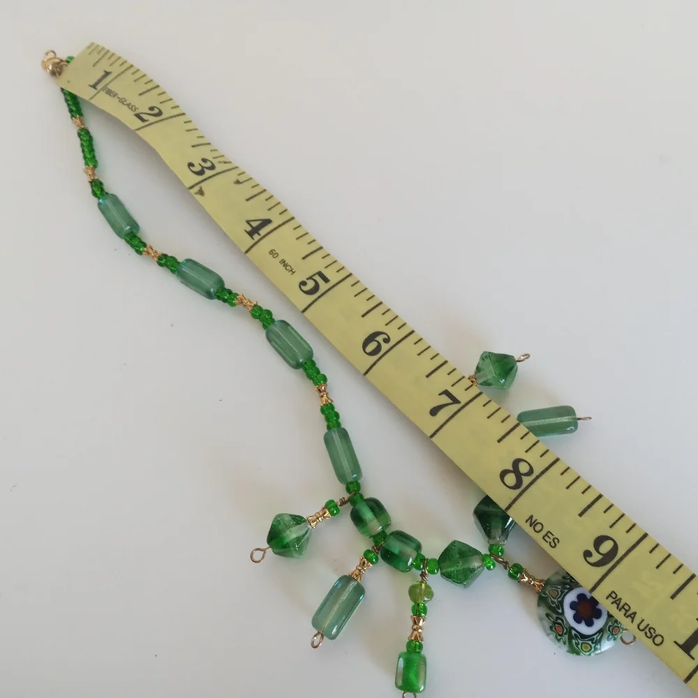 Hand Crafted green glass
